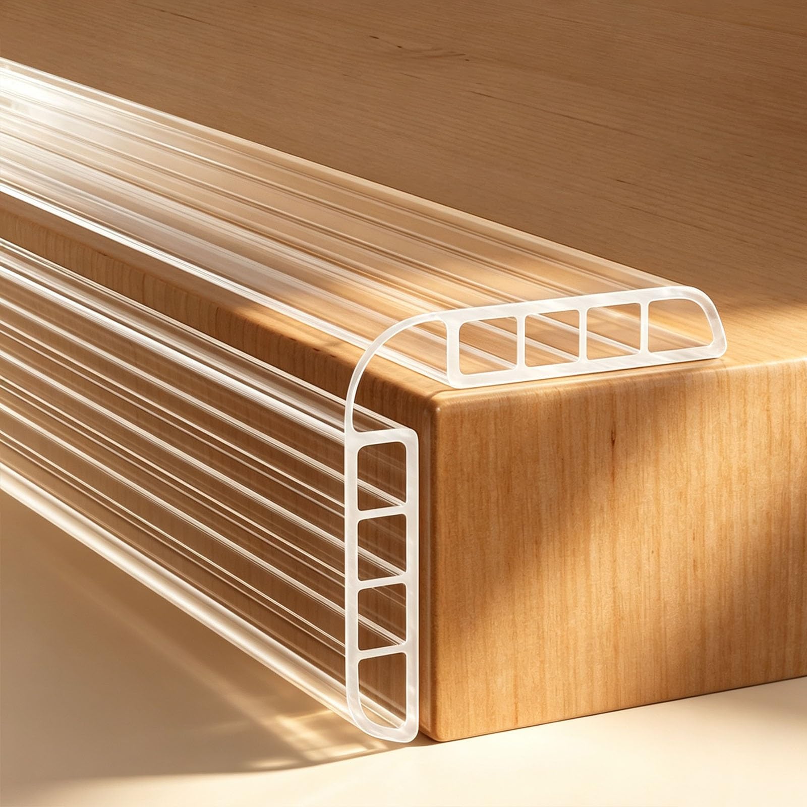 Paraspigoli Muro in PVC Trasparente, Autoadesivi, Para Spigoli per Mobili | Paraspigoli Trasparenti, Ammortizzante (Cuscinetto D'aria), per Pareti, Finestre, Tavoli e Gradini(2.5x1000cm/1x394in)