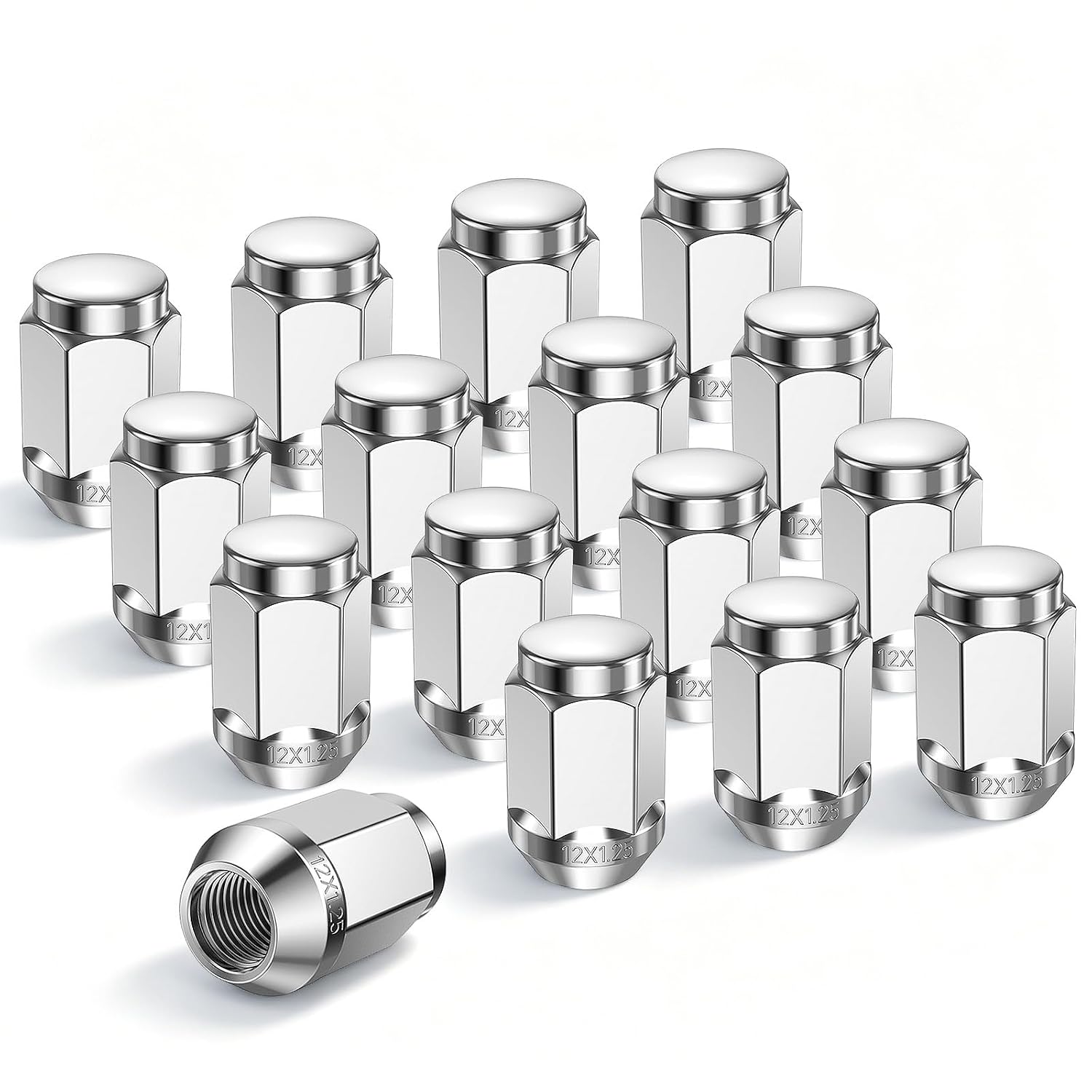 Yamaha Golf Cart Lug Nuts Suitable for Yamaha/GEM Golf Carts, 12MMx1.25, Pack of 16