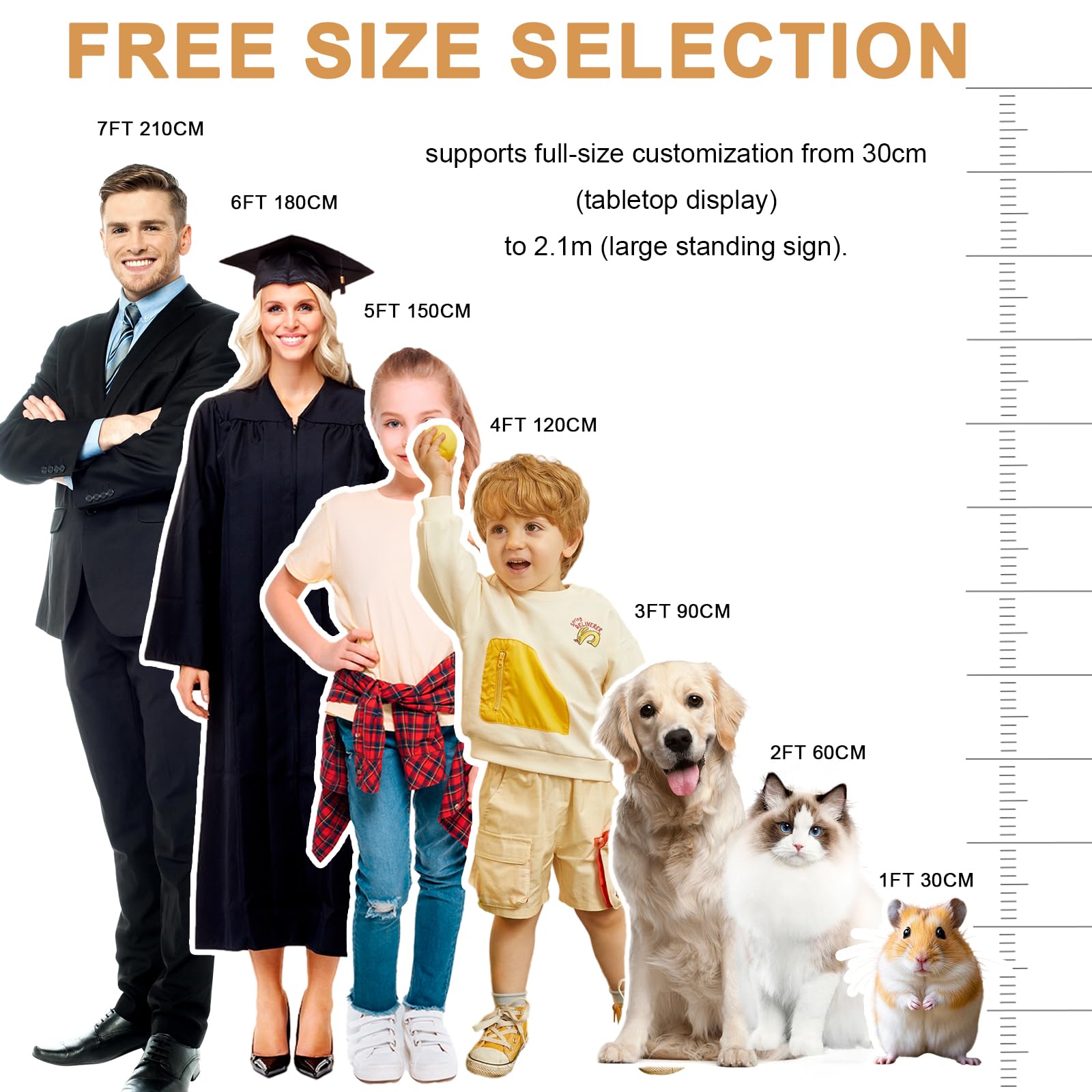 Figura de cartón tamaño Real Personalizable con pie, Ideal para Bodas, Fiestas, Halloween, Navidad Cualquier celebración
