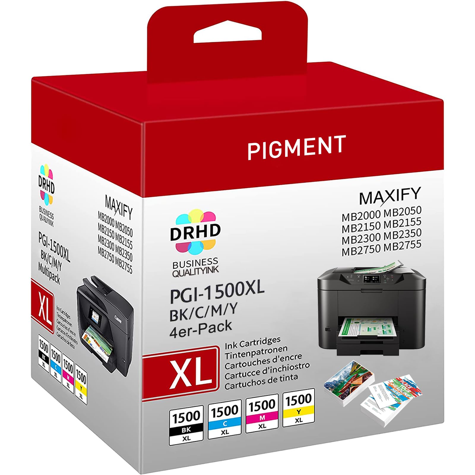 4er-Pack PGI-1500XL Multipack Kompatibel für Canon Maxify MB2750 Patronen