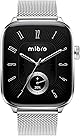 Mibro Watch FIT スマートウォッチ 軽量ミニマルデザインミラネーゼバンド AIアシスタント AIオリジナル文字盤 1.75インチAMOLED 高精度GPS内蔵 心拍数 睡眠 ストレス 健康管理 Bluetooth通話 スマホ通知 多彩なスポーツモード iPhone対応 アンドロイド対応 替えバンド付き (シルバー)