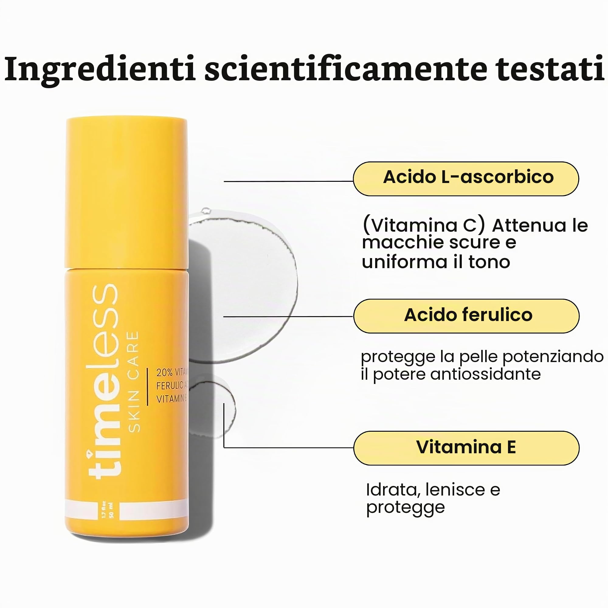 Timeless Vitamin C Plus E 20 Percent Ferulic Acid Serum For Unisex 1,7 oz Serum