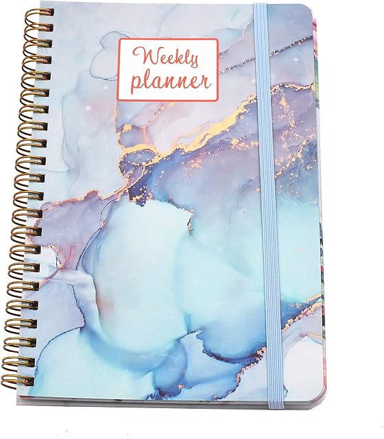 Undated Planner with Meal, Habit and Routine Tracker, Daily To Do List Notebook with Sticker- Goal Agenda Foil Notebook Organizer for 2023, Students, College, Work, ADHD, Fitness, Productivity