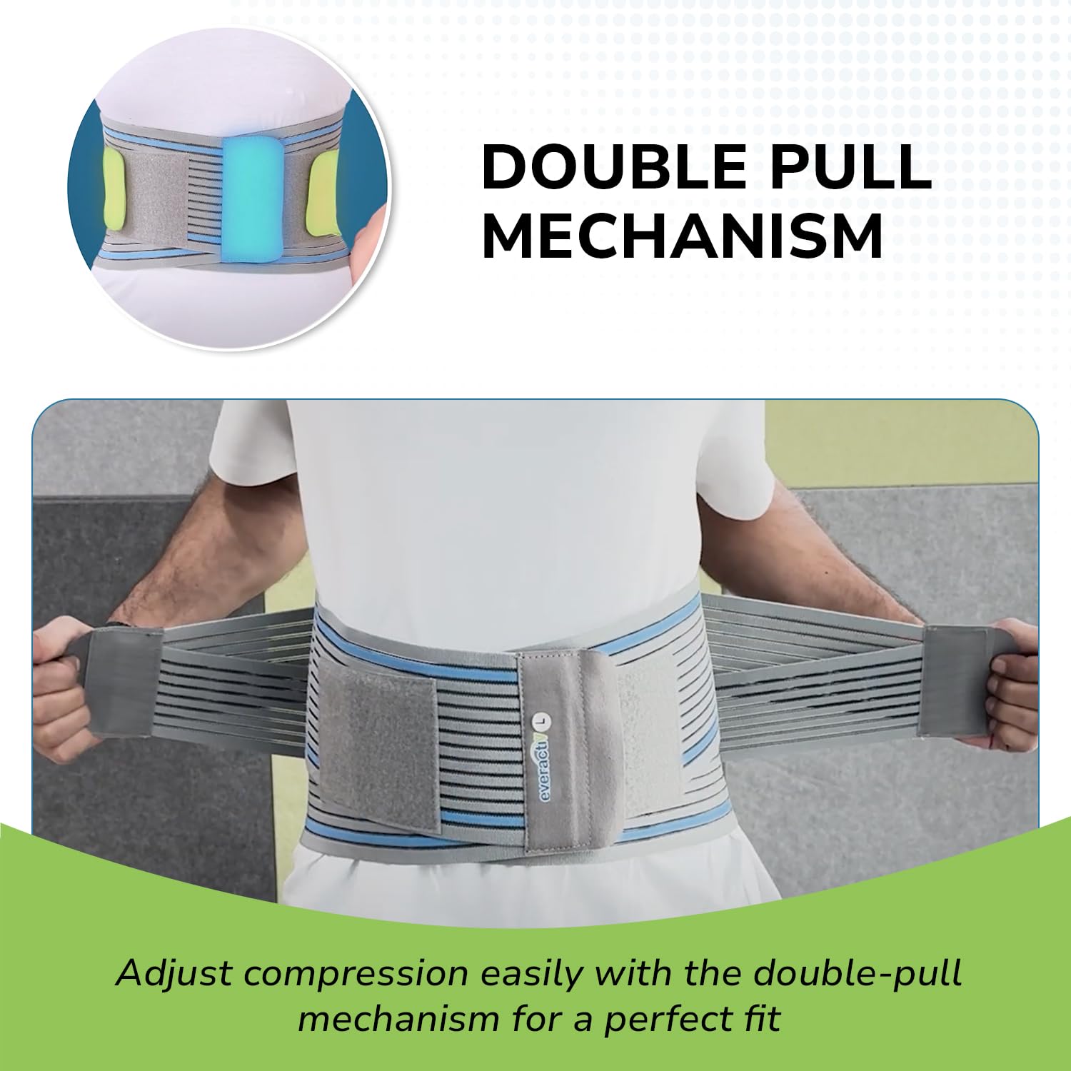 Everactiv Contoured Lumbo-Sacral Back Support Belt for Elderly | Rigid Spine Support with Aluminium Splints | Extra Soft Padding | Pain Relief for Chronic Low Back Pain & Posture Correction (Small) (29-34 inches) - Image 4 thumbnail