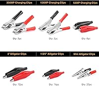 Vista 3 de Nilight - 50052R 60pcs Metal Alligator Clip Clamp Surtido de Cable de Prueba Eléctrica Abrazadera de Batería Conector de cocodrilo Conector Surtido