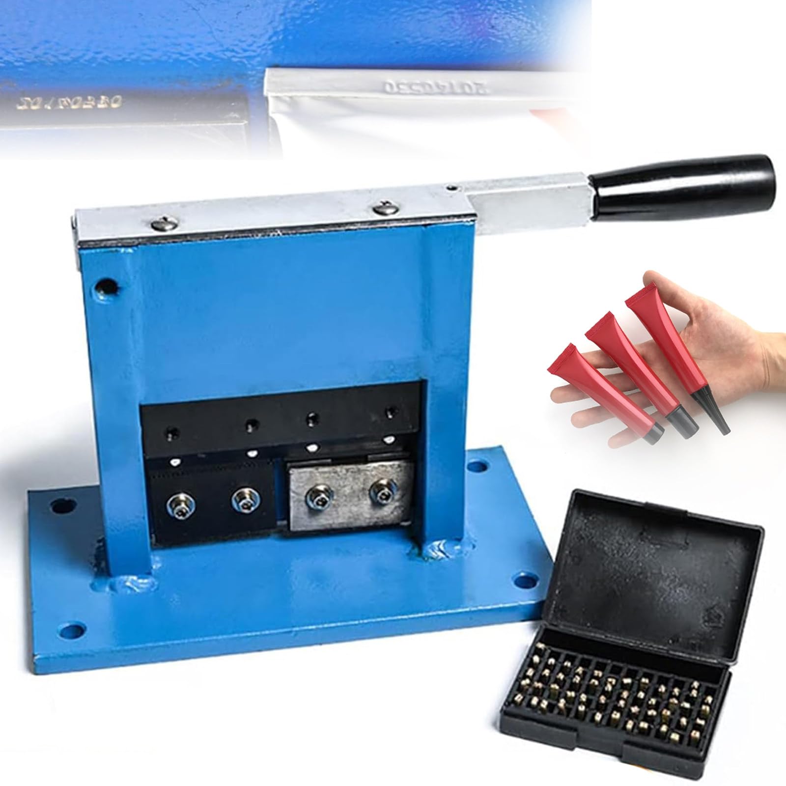 Manual Heavy Duty Aluminum Laminate Tube Crimping Sealing Machine Tube Sealer with Date Letter Coder Printer Marker Crimping