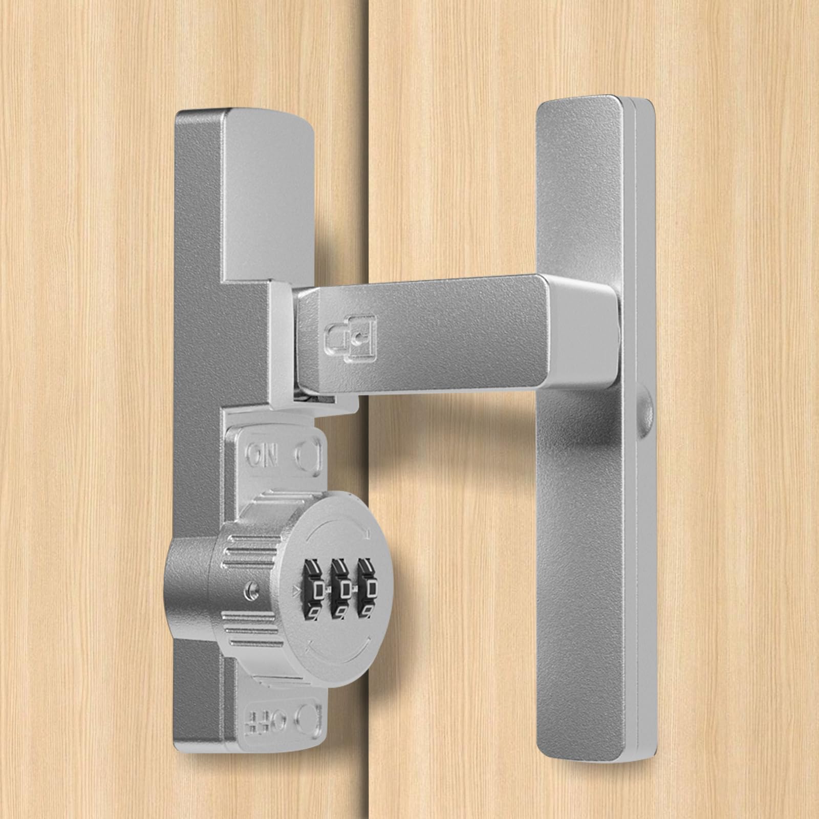 3 Stück Schiebetürschlösser – 90/180 Grad Drehbar