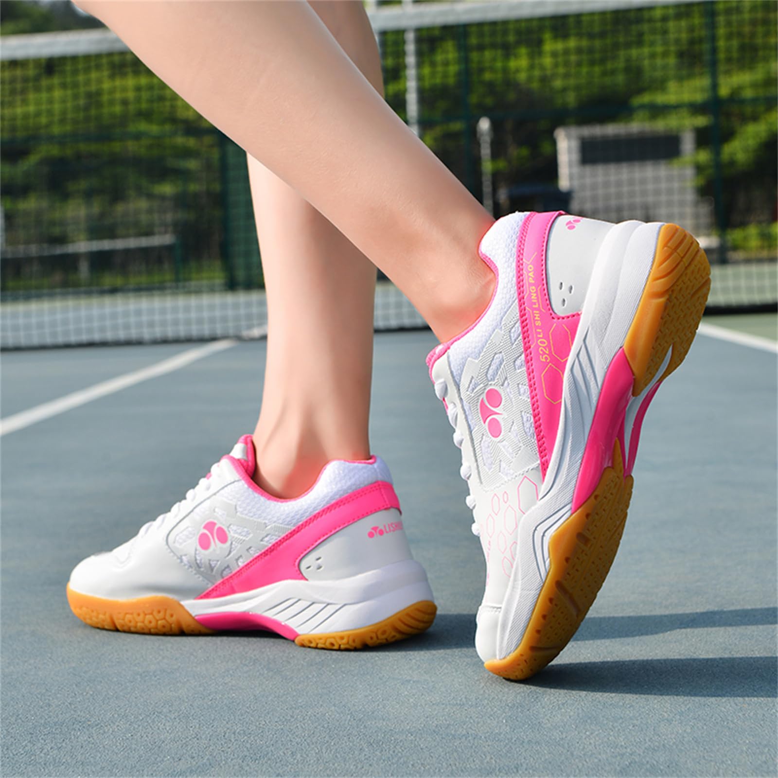 JiuQing Zapatillas De Bádminton para Hombre Y Mujer Zapatillas De Interior Zapatillas Ligeras para Squash Y Voleibol