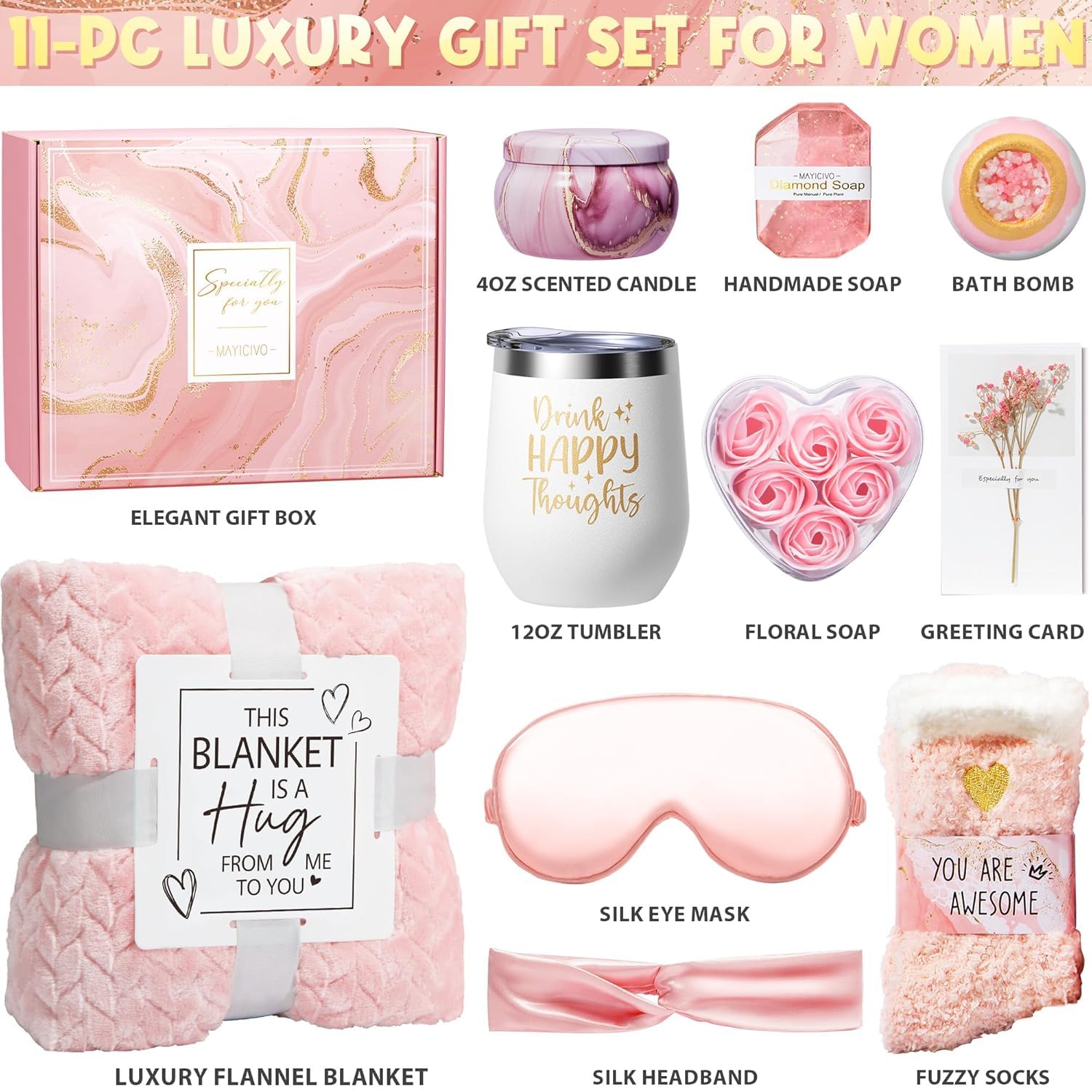 Set di cestini regalo per donne, benessere e cura fai da te, regalo di compleanno ispiratore per mamma, nonna, sorella, amici