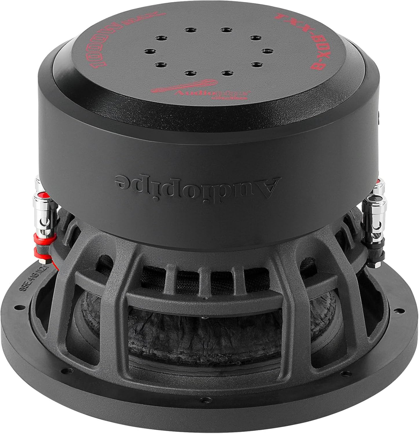 Audiopipe 8" Competition Subwoofer (TXX-BDX-8), Superior Performance, 1000W, 2 Magnets, BASV Voice Coil, Aluminum Basket, Multi-Connect Terminals, Stitching Surround, Non-Press Paper Cone, 2 x 4 Ohms