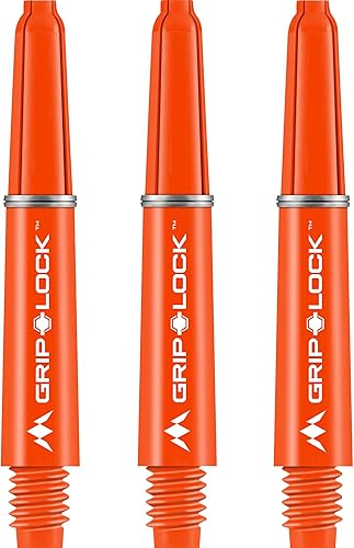 Miniatura 2 de Mission Darts S1073 Stem | Cañas de dardos GripLock premium, naranja, mediano, paquete de 1 juego