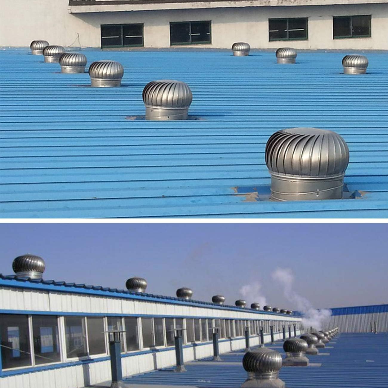 Tapa de chimenea giratoria de acero inoxidable 304 con tubo de escape esférico