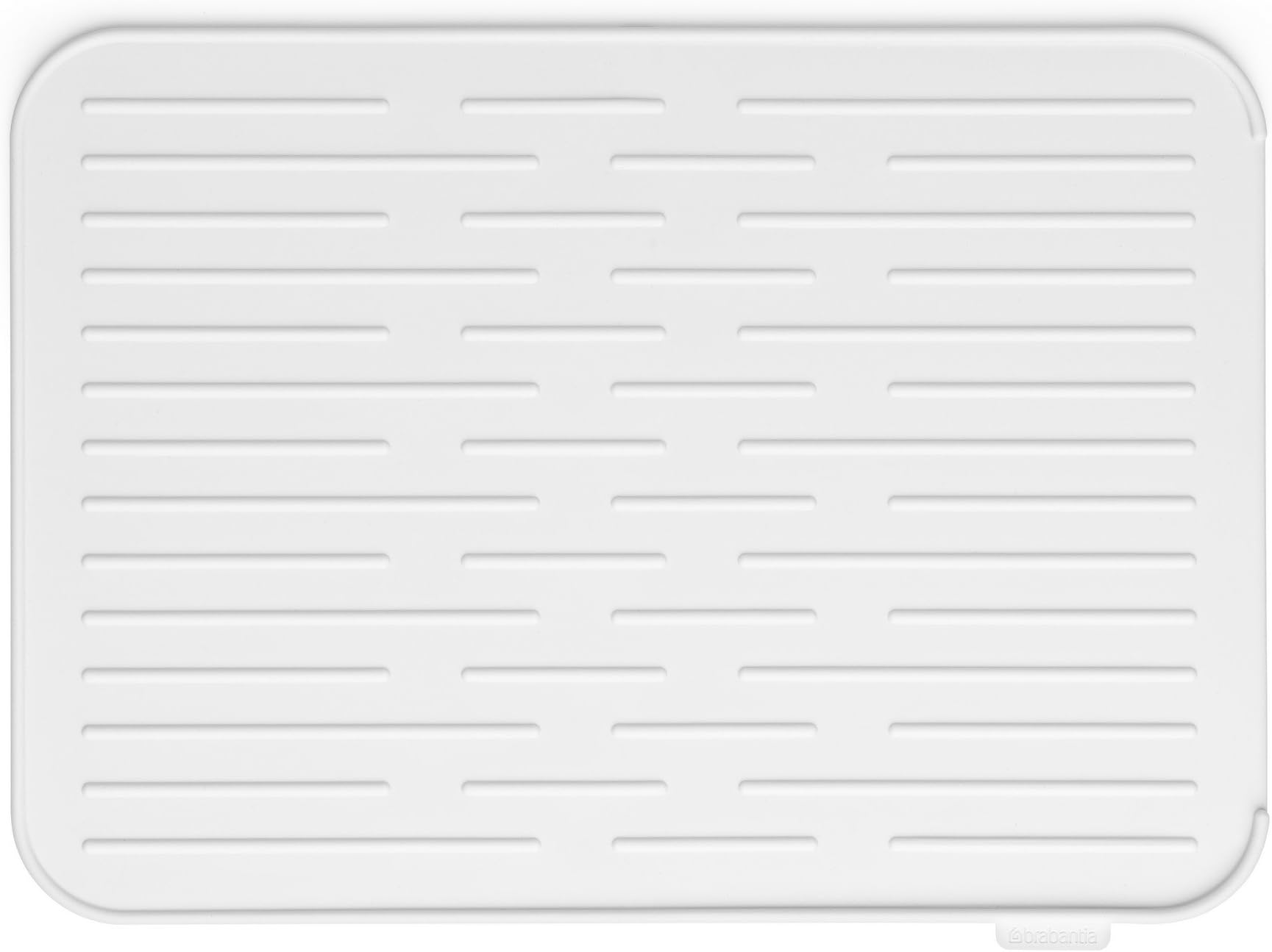 117466 Silicone Dish Drying Mat, Steel, Light Grey, 43.8 x 32.5 x 0.9 cm