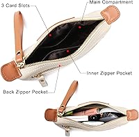 Vista 6 de imeetu Bolso de mano para mujer con correa para muñeca