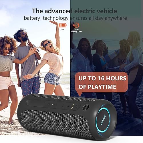 Miniatura 4 de Portable Speaker, Wireless Bluetooth Speaker, IPX7 Waterproof, 25W Loud Stereo Sound, Bassboom Technology, Built-in Mic, 16H Playtime with Lights