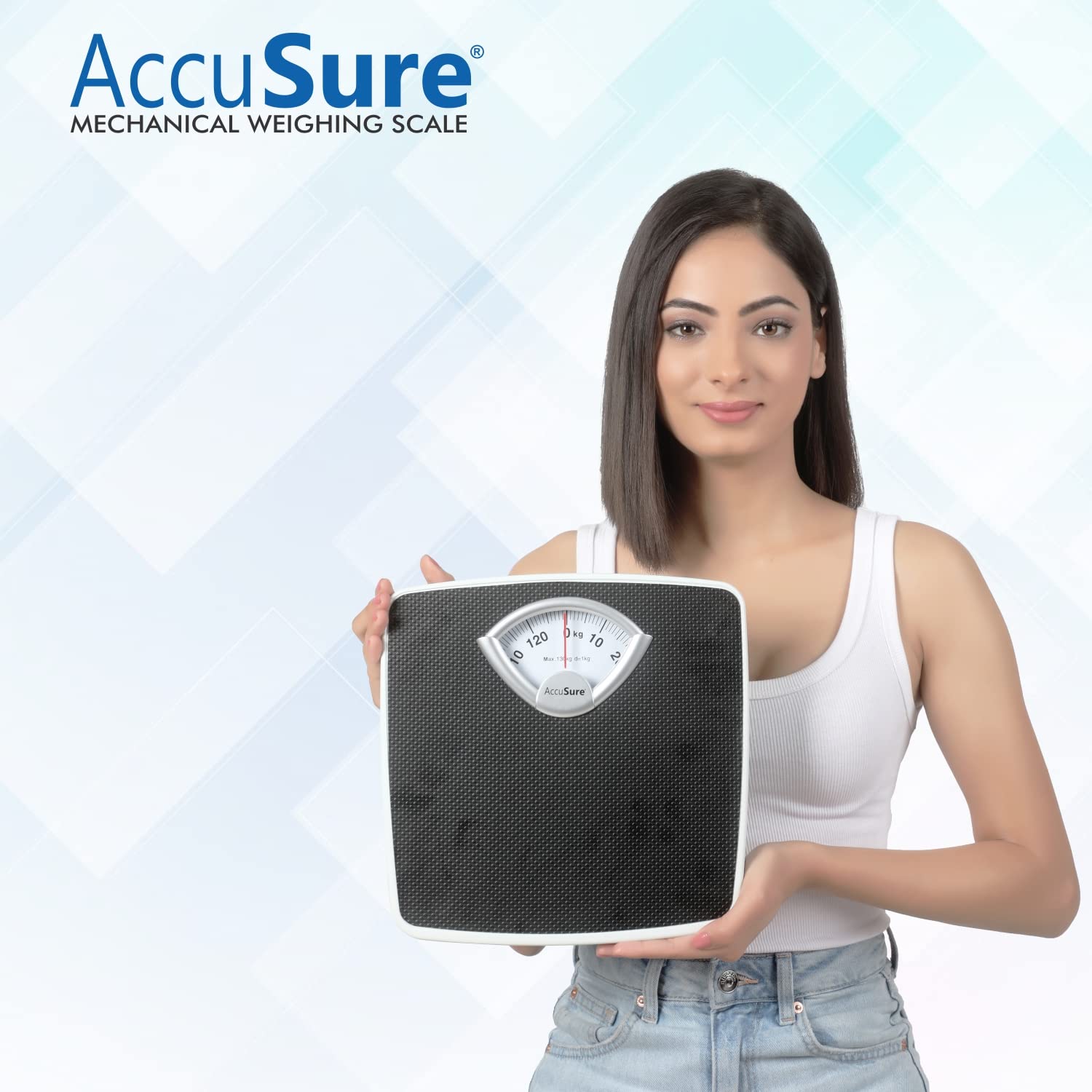 AccuSure Mechanical Weight Machine|Elevating Accuracy for Body Weight Measurement up to 130kg with 100g Precision, Analog Bathroom Scale for Health Management - Durable, Easy-to-Read. 4