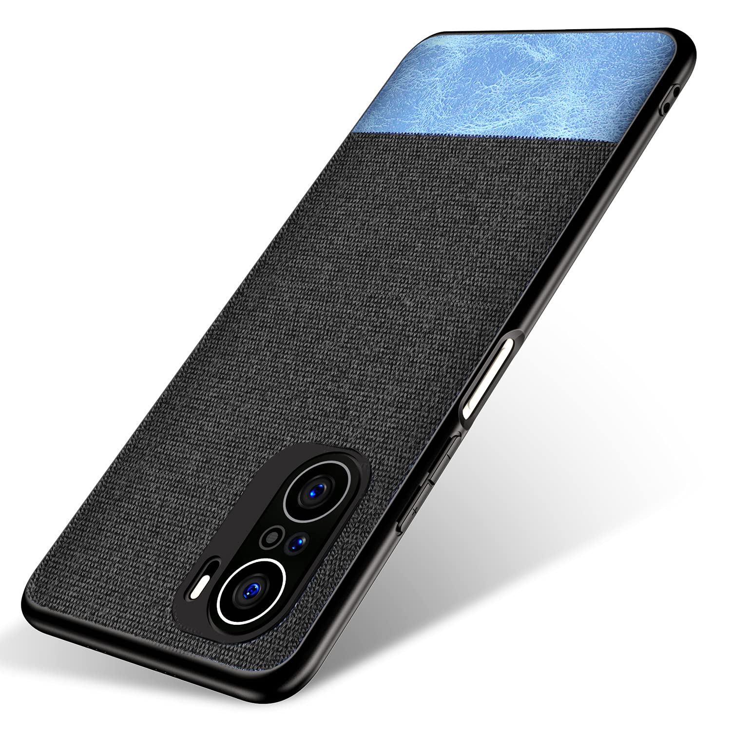 Kapa Soft Fabric & Leather Hybrid for Xiaomi Mi 11X Pro/Mi 11X Back Cover, Shockproof Protection Slim Hard Back Case (Black,Blue) (B099NNJH96) Amazon Price History, Amazon Price Tracker