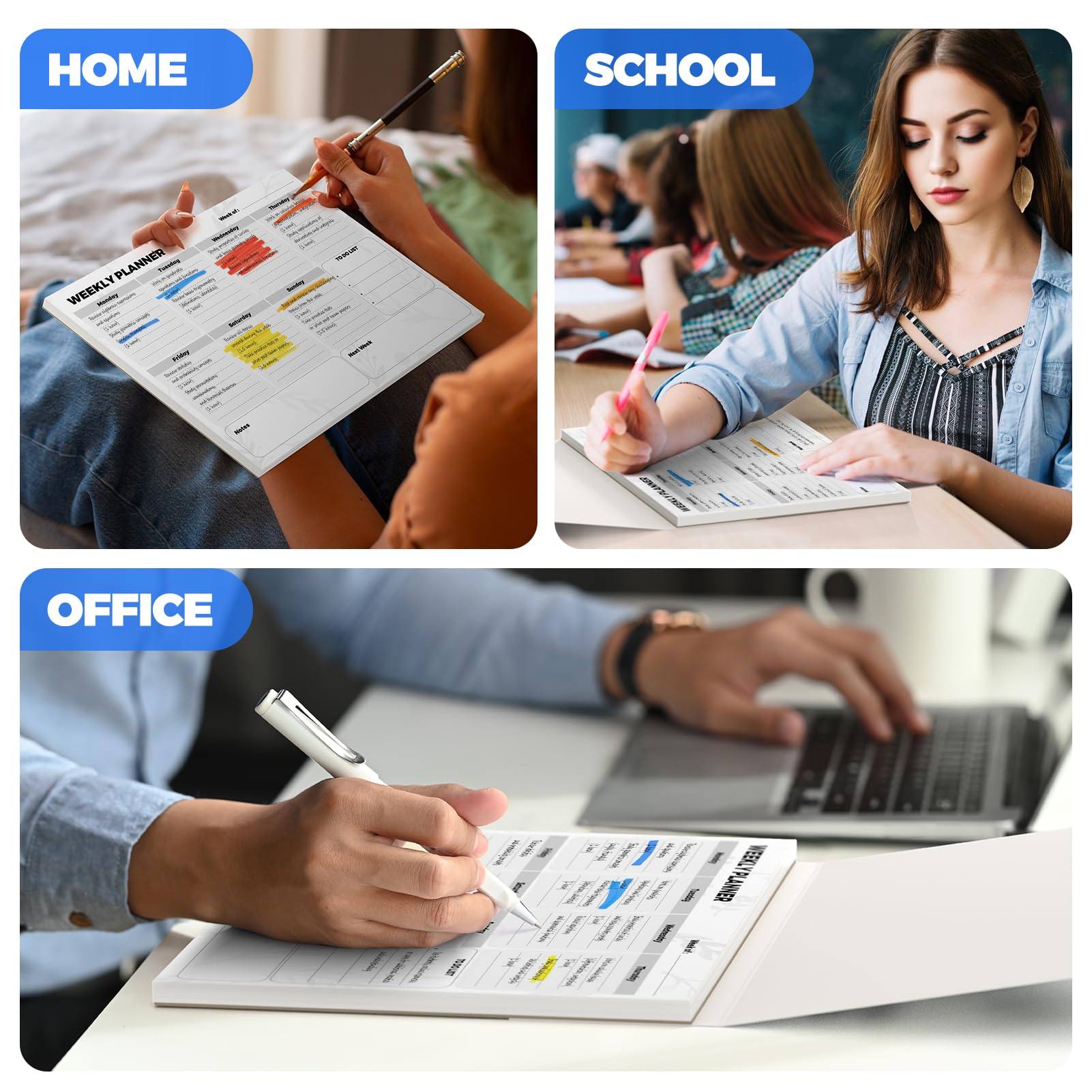 CreGear To Do List Notepad, Weekly Desk Planner Notepad with 52 Page Task Tear-Off Daily Planning Pad, 100gsm Paper, Desk Notebook to Organize Home Office, 8.5" x 11" - Image 7