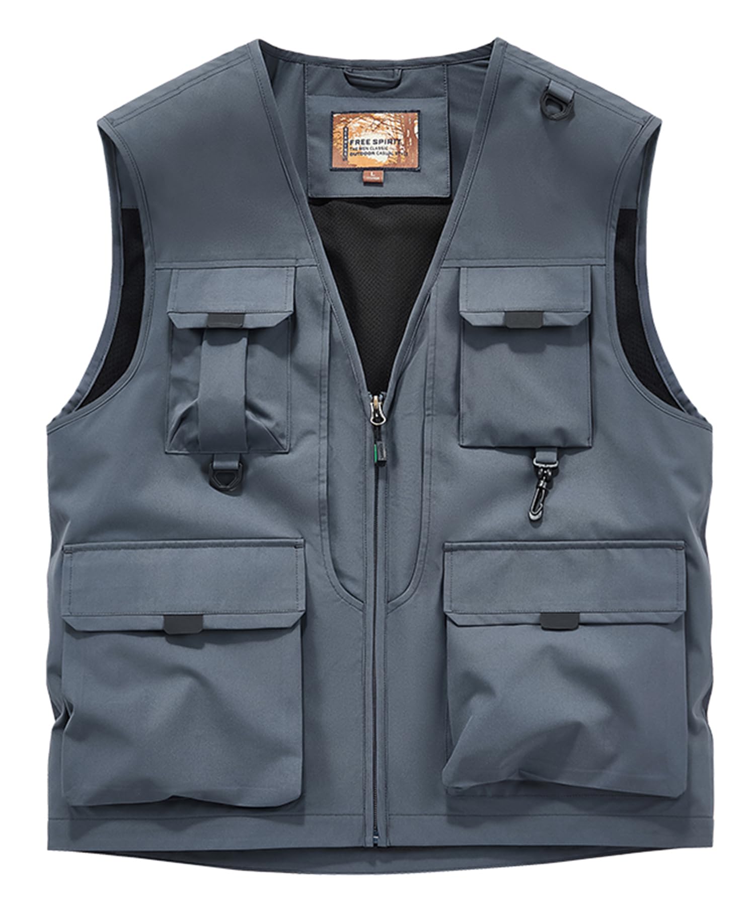 Homme Gilet de Pêche Multi-poches Veste de Sport en Plein Air Léger Respirant à Séchage Rapide Gilet de Chasse Photographie Sans Manche Voyage Camping Gilet Extérieur Été Gilet de Travail
