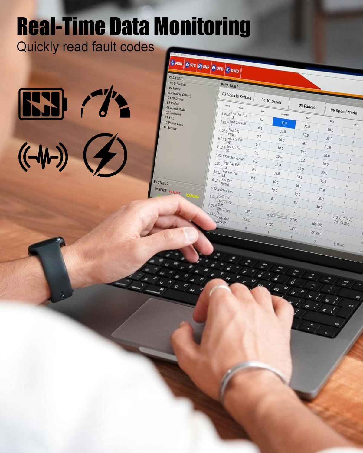 USB Programming Cable Only Fit for ICON EV Golf Cars 2022 2023 2024, 6FT