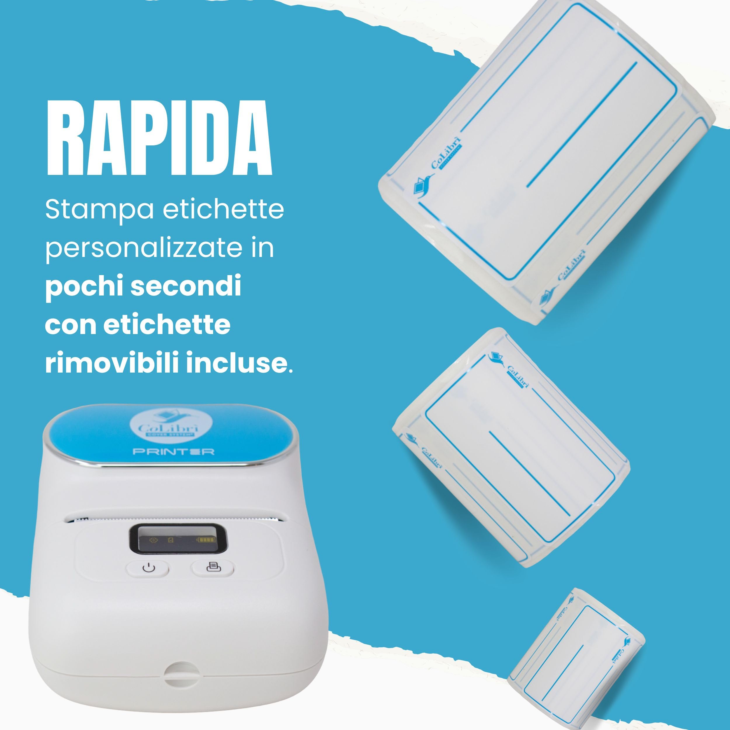 Stampante Etichette Adesive Portatile Termica per Casa Ufficio Scuola