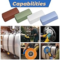 Vista 5 de Amylove Kit de pulido de ruedas de aluminio de 8 pulgadas de diámetro con orificio de eje de 58 pulgadas, compuesto de pulido y kit de pulido