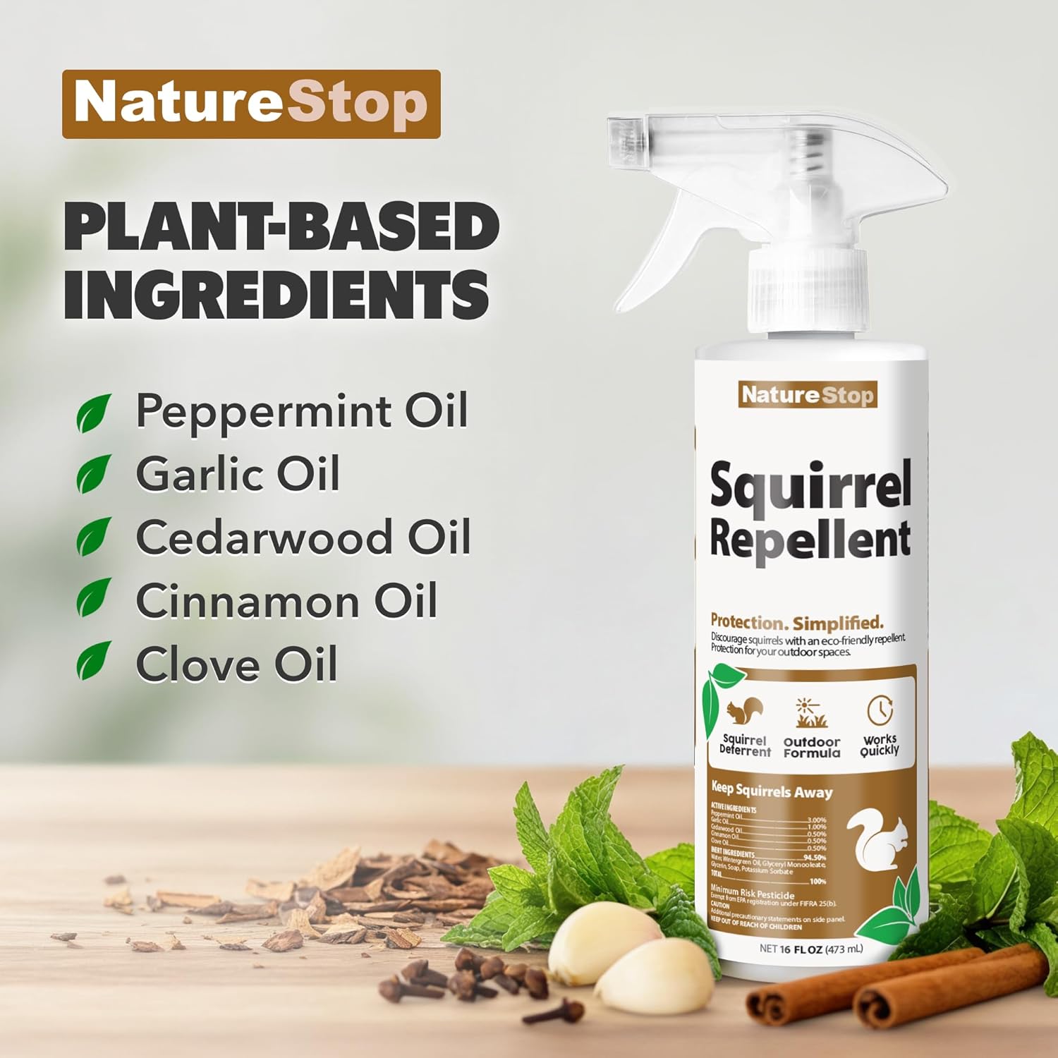 Squirrel Repellent Spray, Deterrent for Outdoor Use, 16 oz (475mL) - Image 6