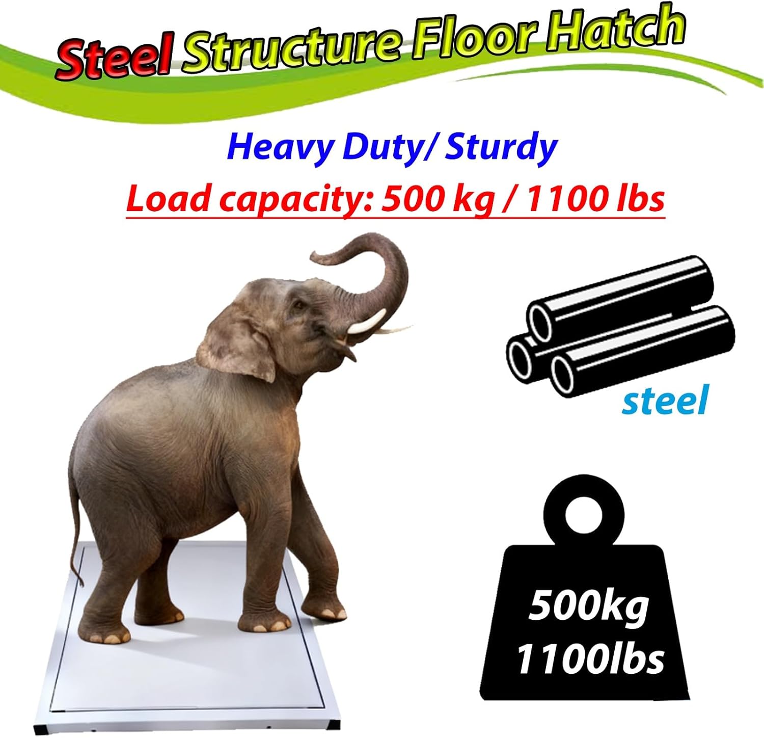 Heavy-Duty Steel Basement Floor Hatch - Invisible Crawl Space Access Door (40x29in) for Storage, Cellar & Corridor - Durable Paneling for Easy Entry