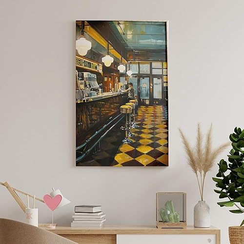 Miniatura 8 de Vintage American Diner Prints Food And Drink Art Kitchen Posters 70s Retro Wall Art Canvas Painting Posters And Prints Wall Art Pictures for Living