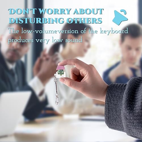 Miniatura 5 de 6 piezas de juguete para ansiedad con teclado silencioso y clic, juguetes de descompresión, teclado mecánico, alivio del estrés, botón clicker,