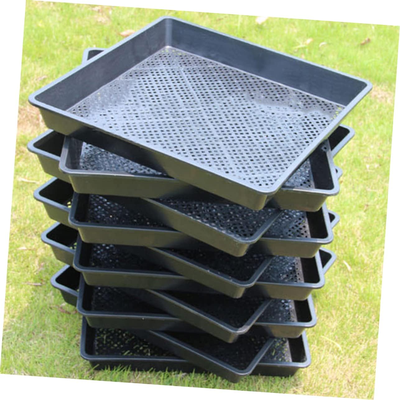 POPETPOP 5pcs Plant Germination Trays for Greenhouse Reusable Starter Trays for Vegetable and Flower Growth Space-Saving Design Lightweight and Easy to Store