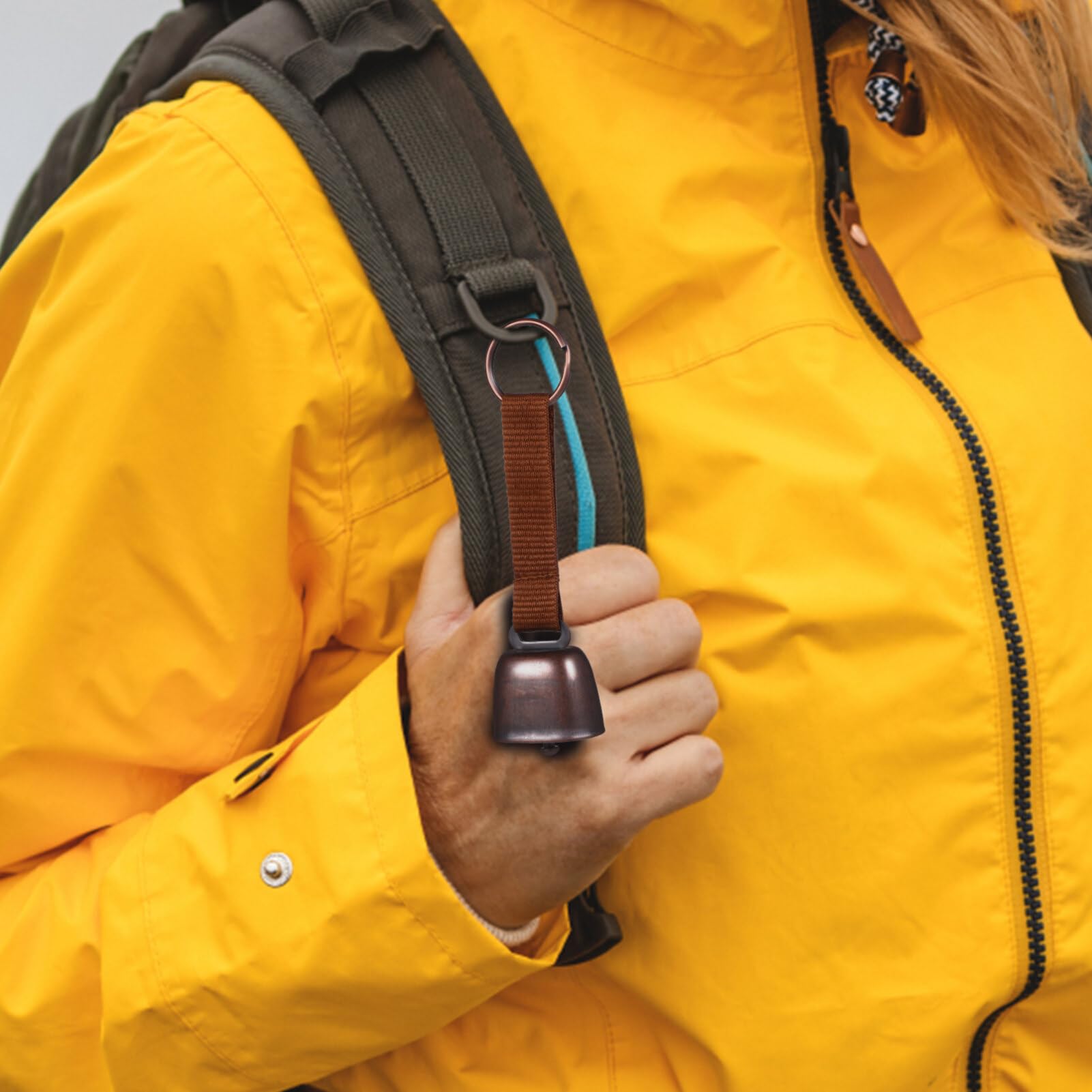 BESPORTBLE 2pcs Bear Bells for Hiking Loud Camping Bear Whistle Bell with Soft Webbing for Outdoor Activities