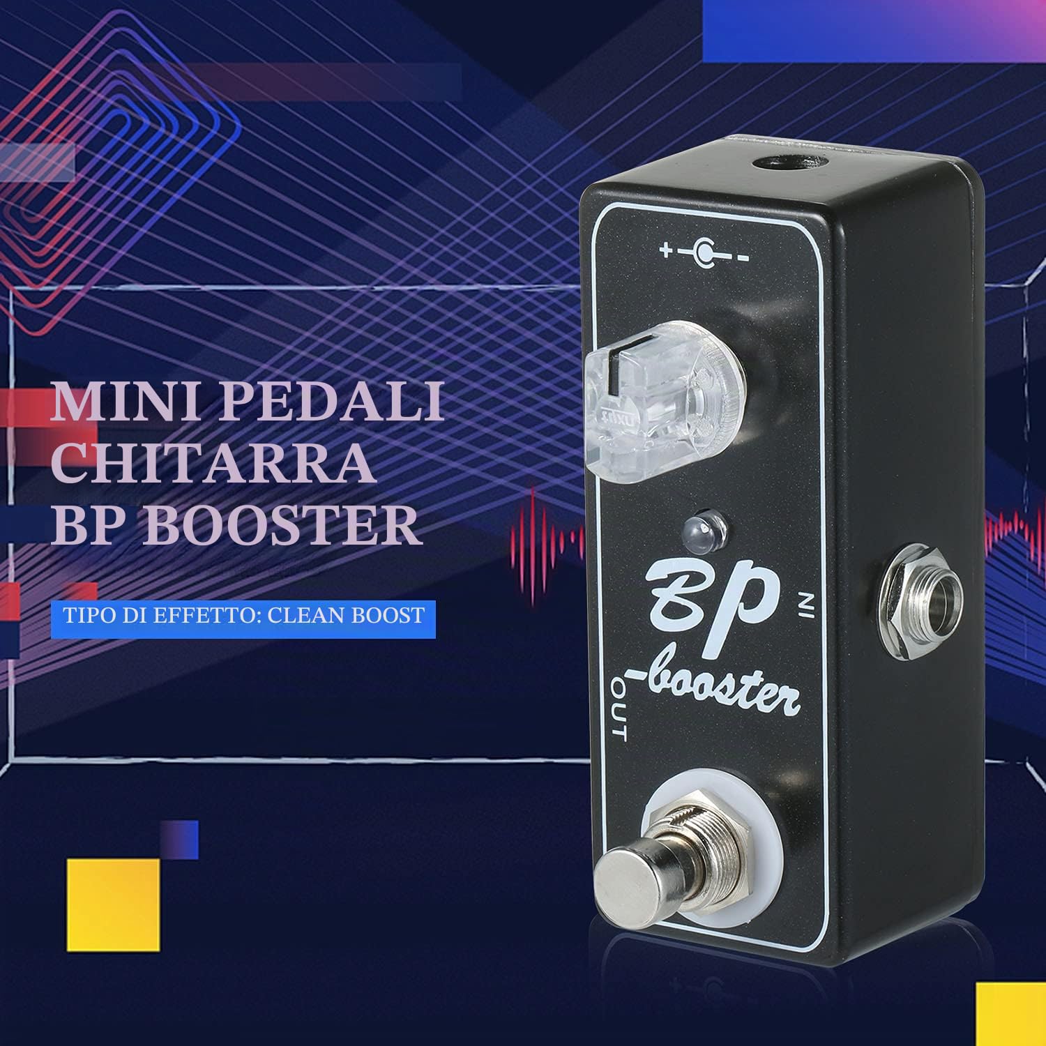 BP Booster Audio Mini Pedali per Chitarra BP Booster Clean Boost Tipo Effetto True Bypass Switching per Chitarra Basso Prodotti Elettroacustici