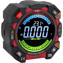 Geevorks 6000 Counts Digital Multimeter Auto Ranging Multimeter True RMS Smart with Color LCD Backlight Flashlight Data Hold for AC DC Voltage Current