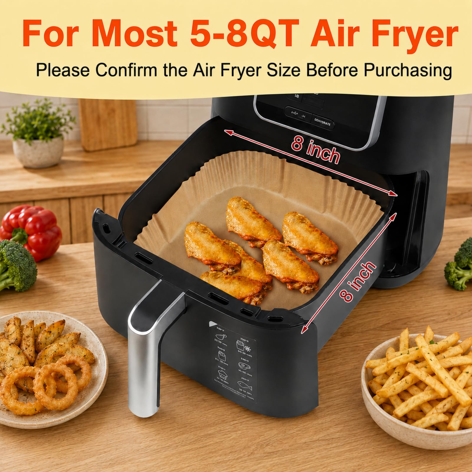 SIUDANGKA Air Fryer Liners - Non-Stick & Easy Cleanup -2