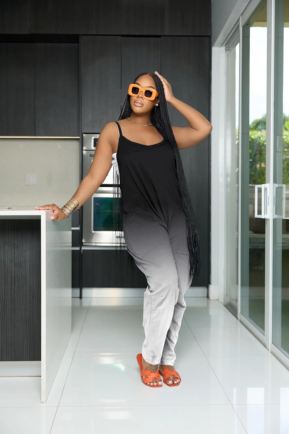 Nimsruc Womens Jumpsuits Casual Summer Rompers Sling Sleeveless Loose Baggy Overalls Jumpers With Pockets 2026 - Image 4