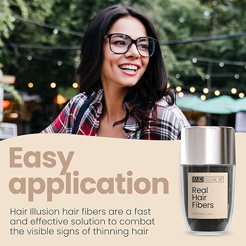 Miniatura 5 de Aerosol de fibras de cabello naturales no sintético de Hair Illusion Negro