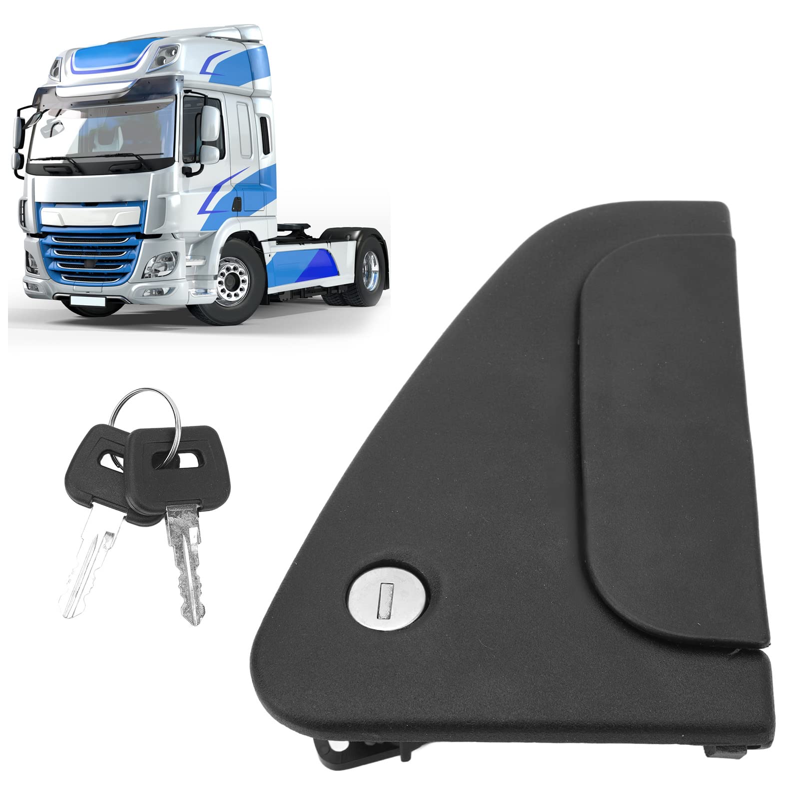 Manija de la Puerta Exterior Exterior Manijas de la Puerta Delantera Externa con 2 Llaves Reemplazo para DAF CF65 CF75 CF85 Especificaciones del Lado del Pasajero Delantero OE Es Especificaciones OE