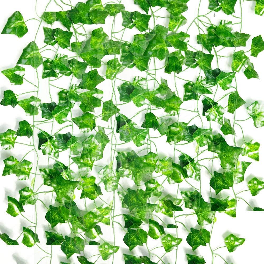 12 Pack 83 Ft Artificial Ivy Leaf Plants Fake Vines
