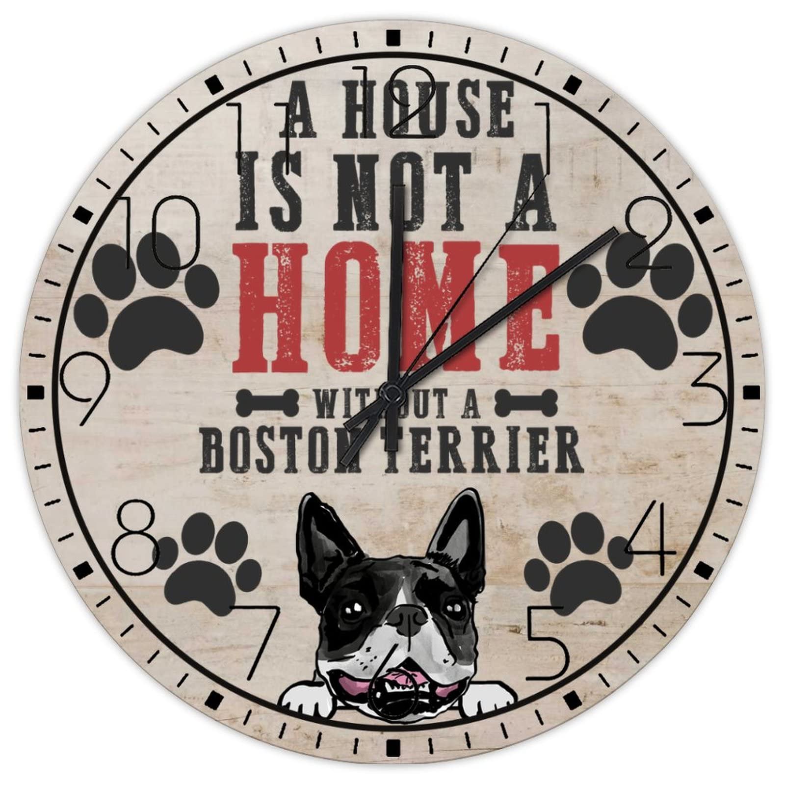 Horloge murale silencieuse de qualité supérieure en bois rustique