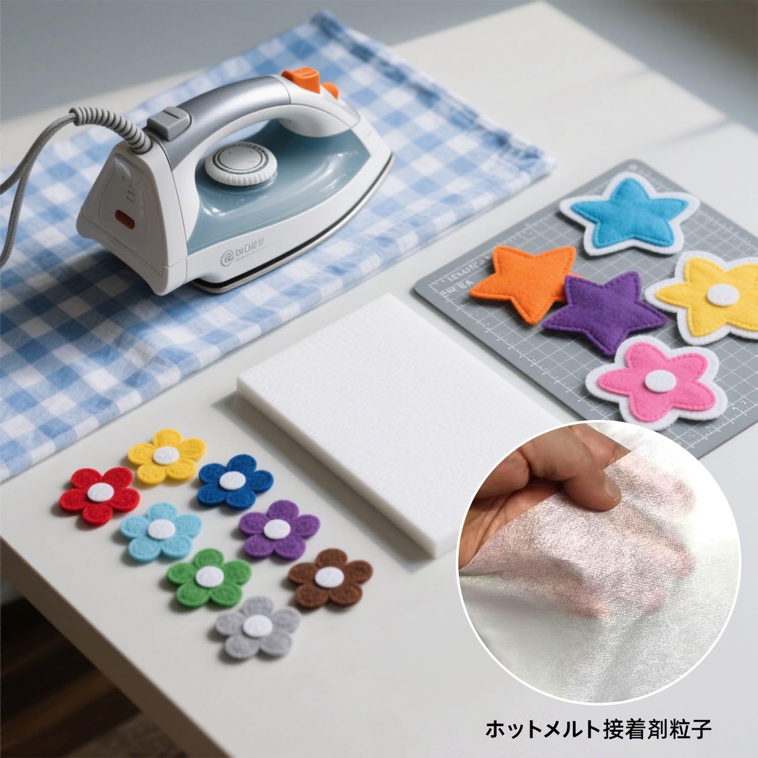 オリジナル　刺しゅう　アイロン接着タイプ Amazon | KKLM アイロン接着用両面芯刺繍シート 強粘着10枚セット 20CM