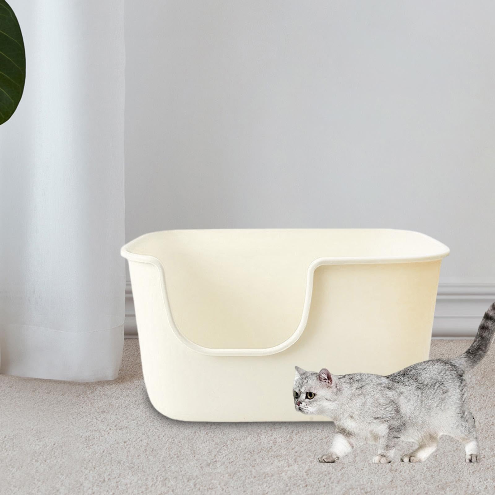 vaschetta per lettiera, Cassetta for lettiera for gatti con coperchio aperto Vasino for(White)