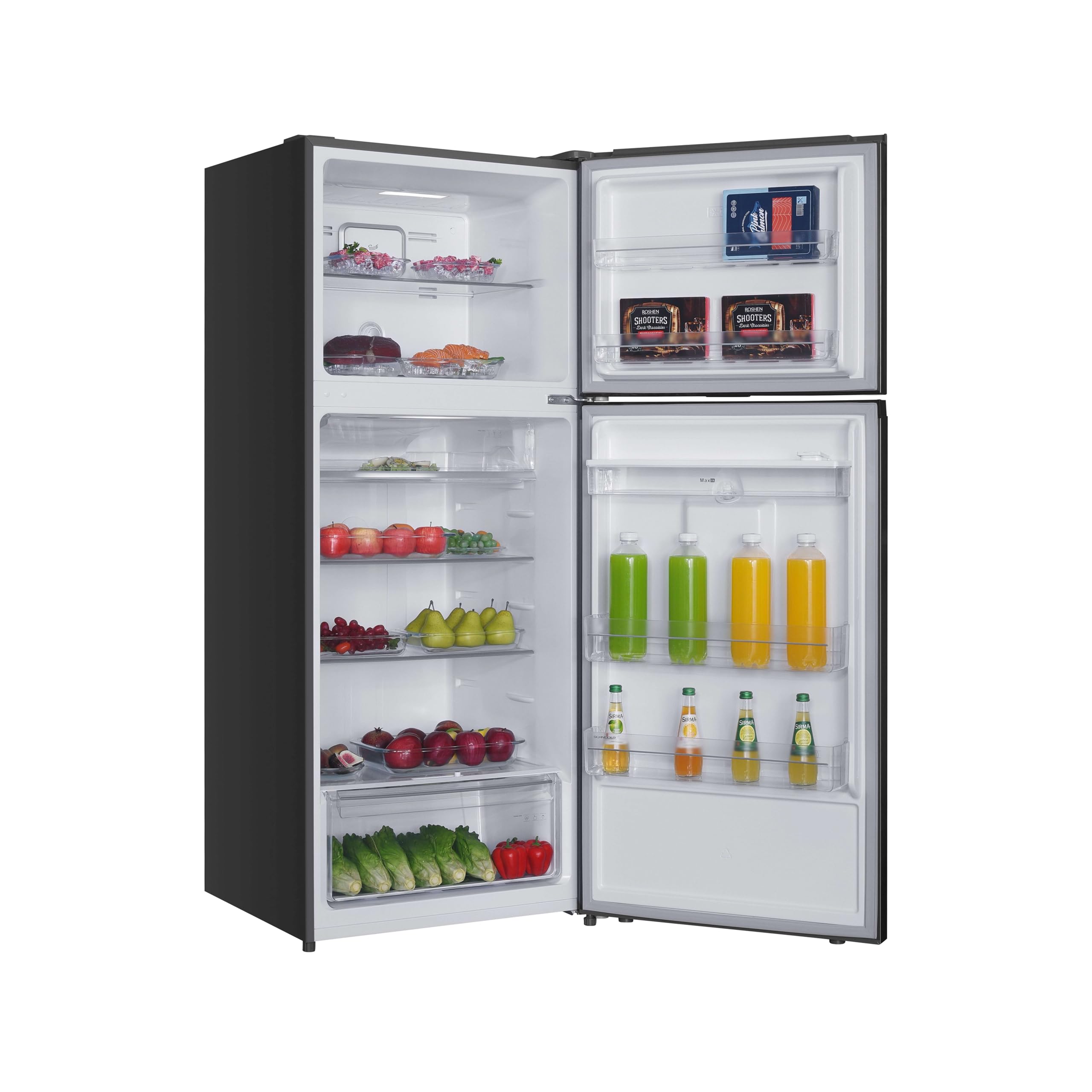 Schneider SCDD413NFWD-XE - Réfrigérateur double porte 413L Inox
