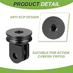 PATIKIL Aluminum Camera Tripod Mount Adapter, 1/4" Screw Tripod Conversion Adapter for Action Camera Tripod, Black