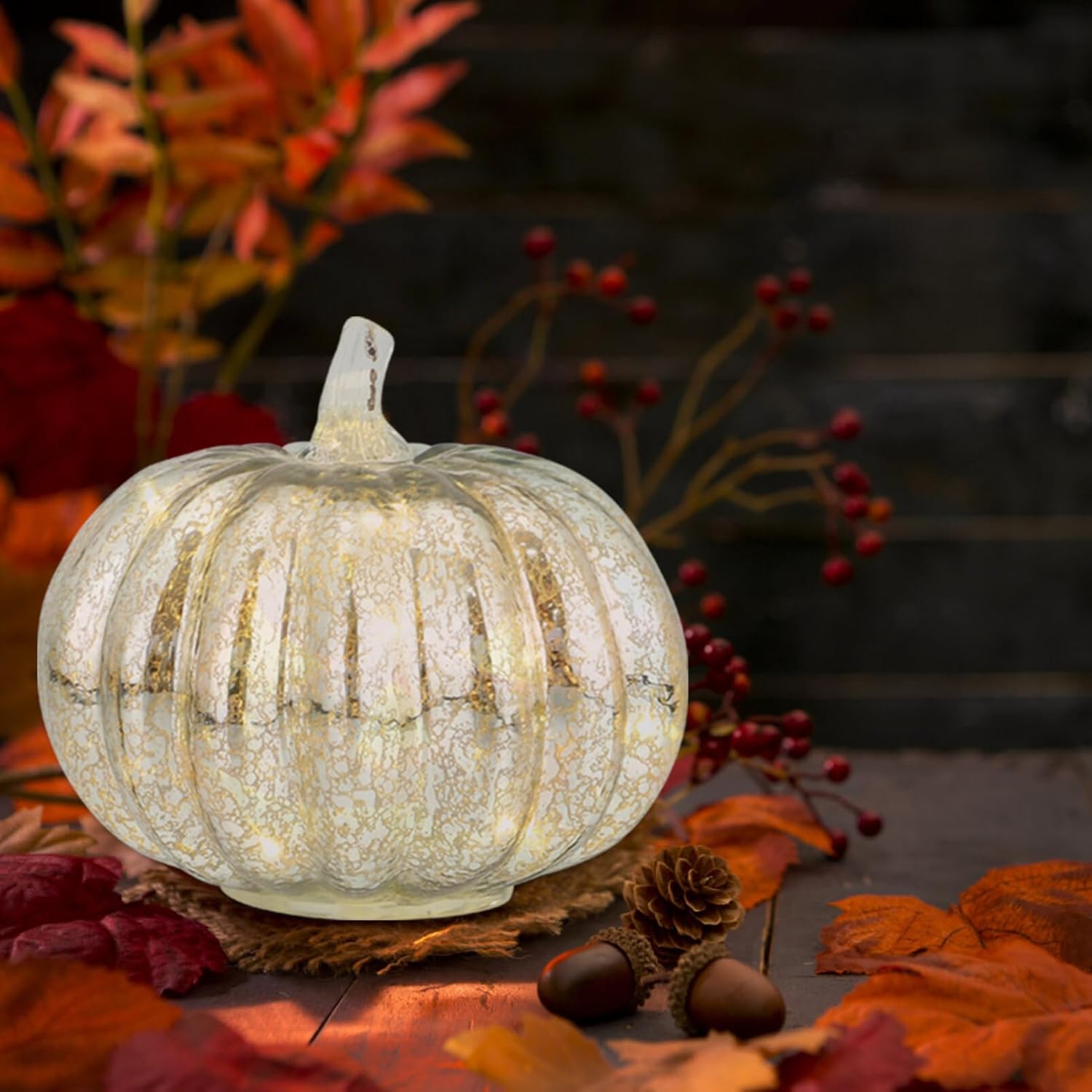 PRETYZOOM Halloween Led Pumpkin Lamp Flickering Flameless Decoration Light for Home Party Office Safe Creative Design for Halloween Festivities No Battery Required