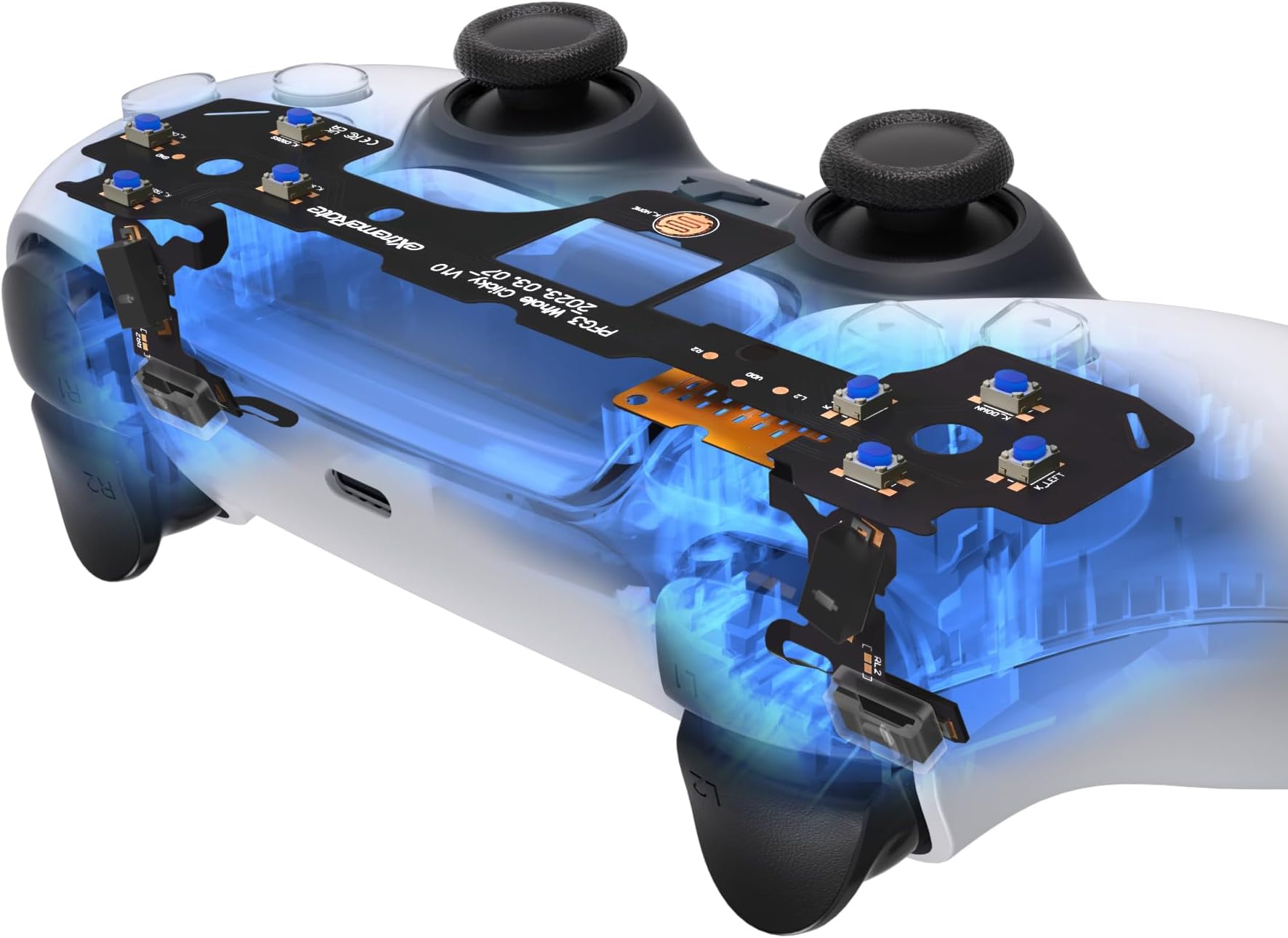 eXtremeRate Strong Version Whole Clicky Kit for PS5 Controller Shoulder Face Dpad Buttons, Custom Micro Switch Clicky Hair Trigger Kit and Tactile Face Buttons Mouse Click for PS5 Controller BDM-030