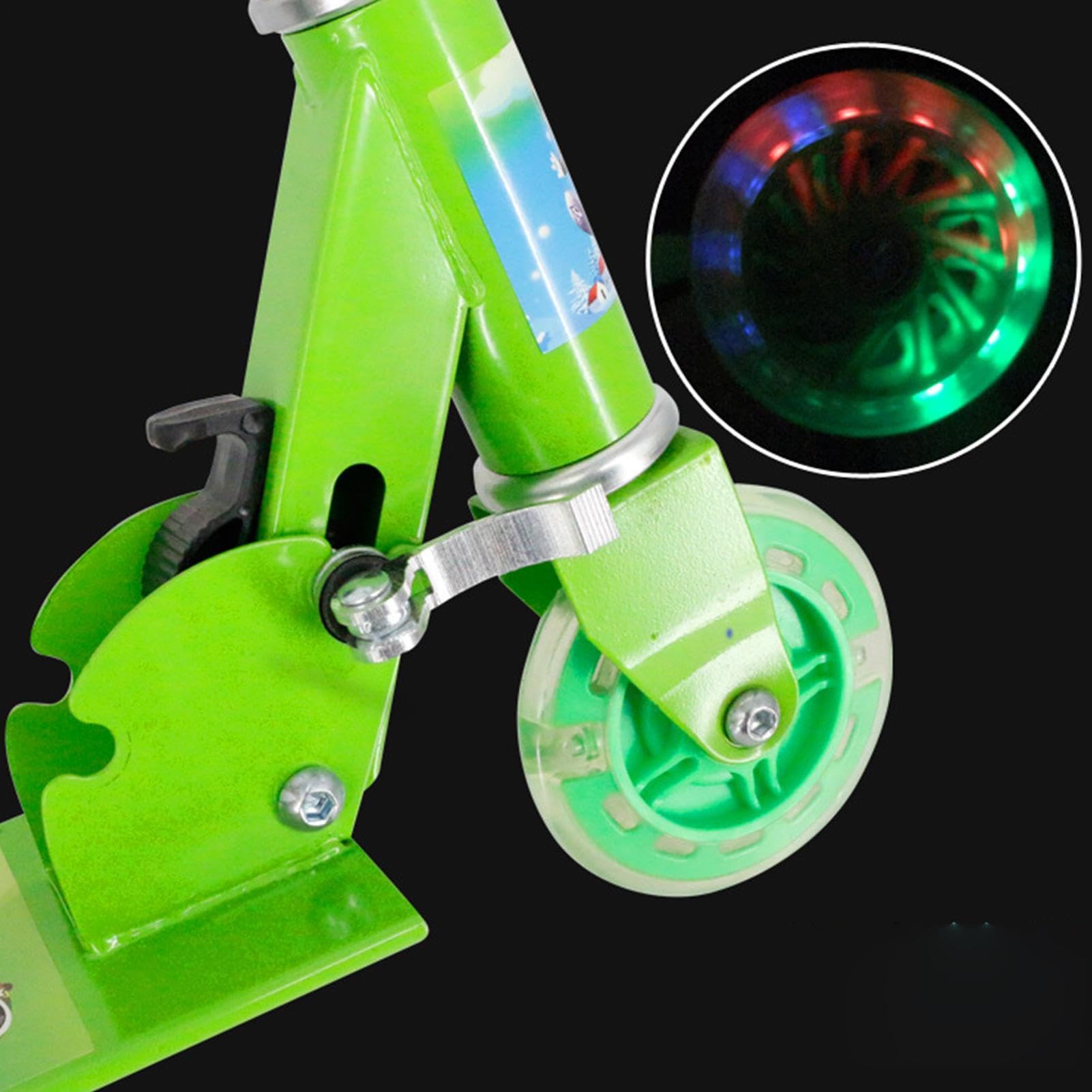Monopattino per bambini, pieghevole con ruote illuminate a LED, per bambini da 3 a 10 anni, sport all'aria aperta e passeggiate, giardino, parco, viaggi, campeggio, compleanni e vacanze