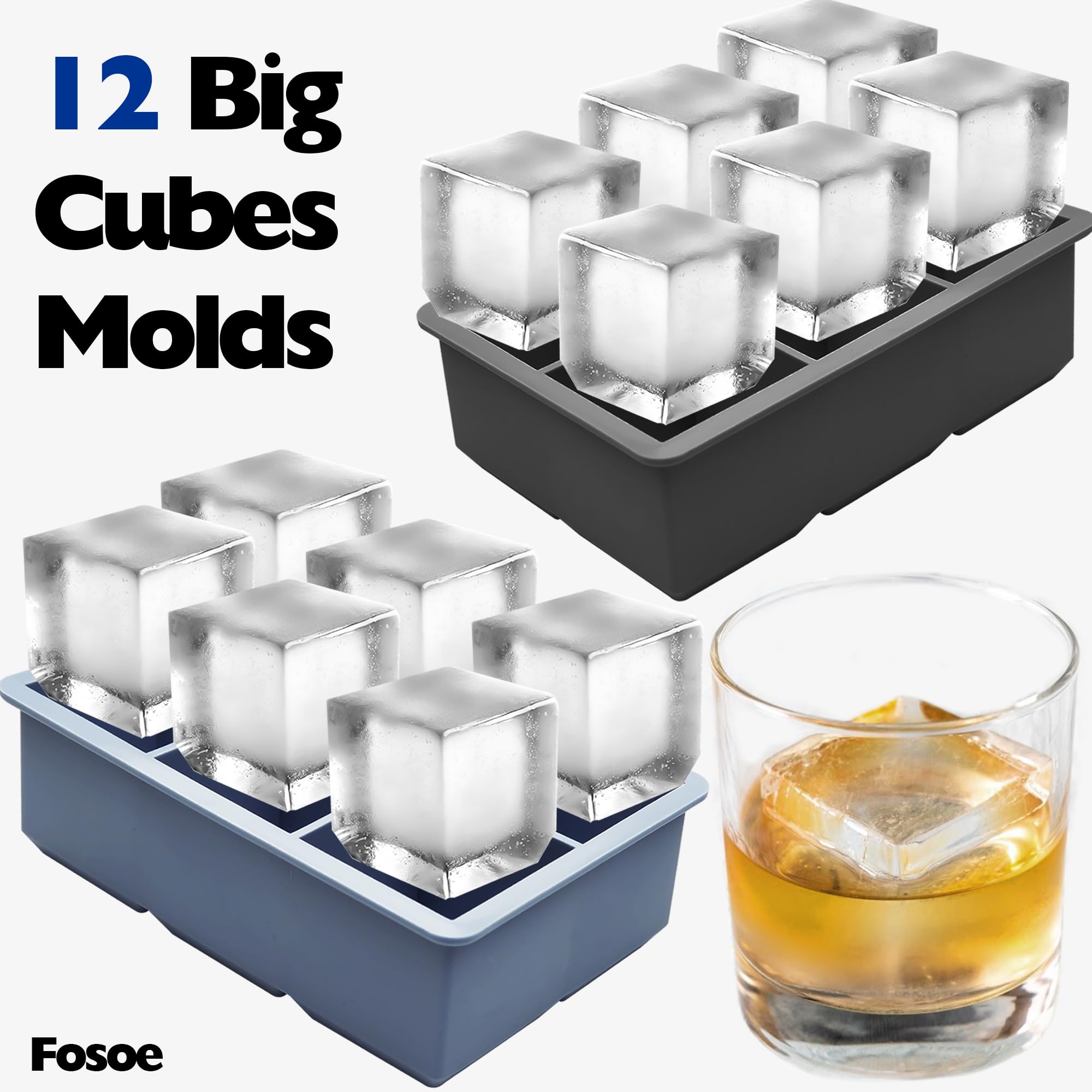 Bandejas De Cubitos De Hielo De Silicona Bandejas De Cubitos De Hielo De Silicona, Bandejas De