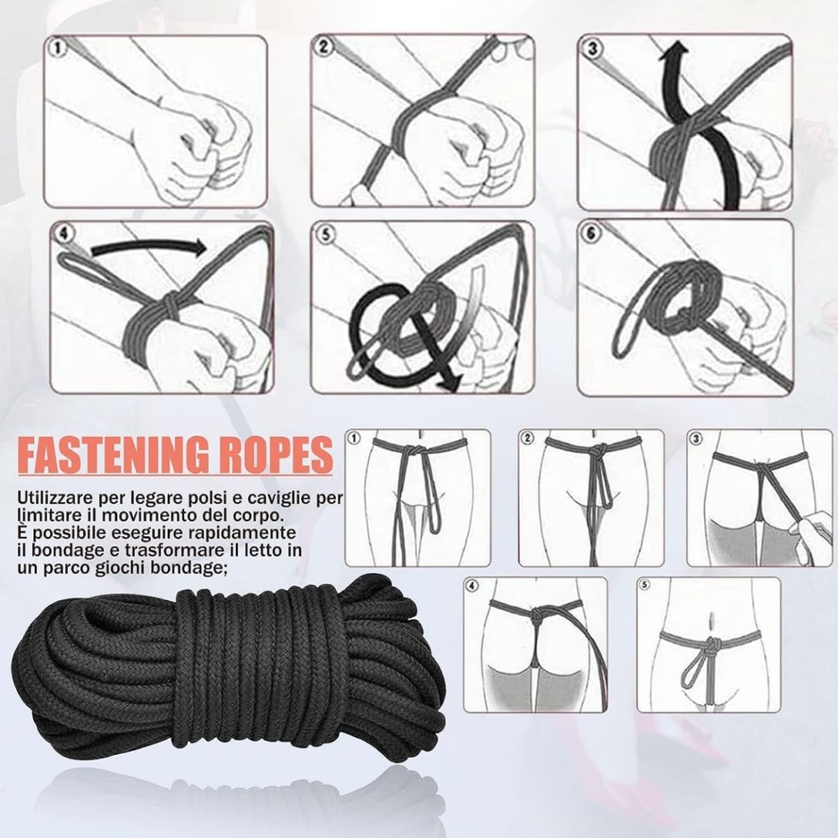 Conjunto Cómodo de Fitness para Dormitorio de Nylon 12 Piezas - Incluye Fusta de Entrenamiento y Pulsera de Nylon - D2