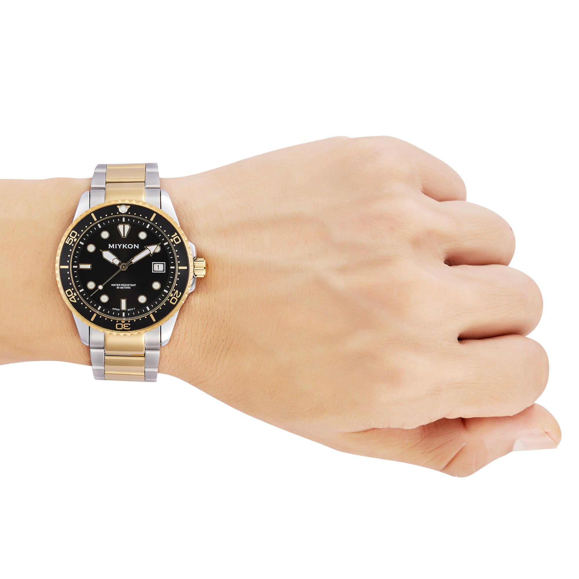 Miykon Reloj deportivo de buceo para hombre, fecha rápida, luminoso, bisel